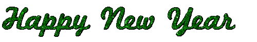 Happy New Year.Text.Animated.Green - GIF animado gratis