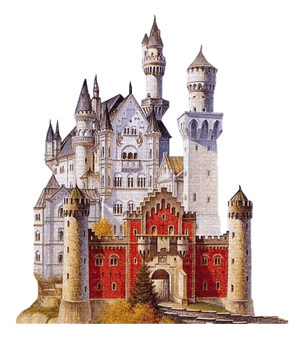 kikkapink vintage magic fantasy castle png - gratis png