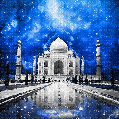 soave background animated taj mahal india - 免费动画 GIF