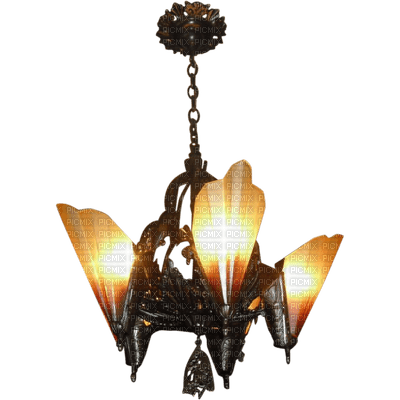 art deco chandelier, sunshine 3 - kostenlos png