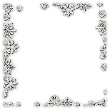 soave frame  deco snowflake border deco white - PNG gratuit