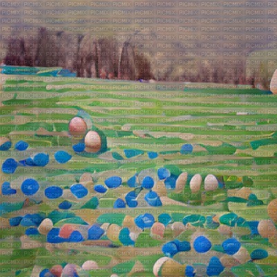 Easter Egg Field - png ฟรี