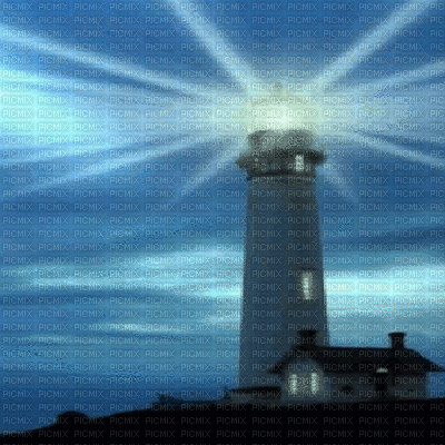 lighthouse animated bg phare fond - 免费动画 GIF