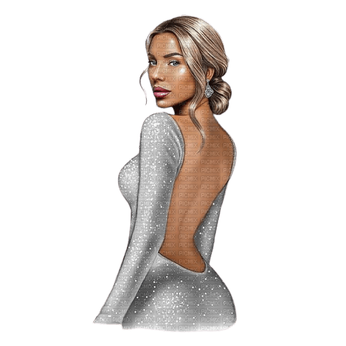 Woman Silver Beige - Bogusia - PNG gratuit
