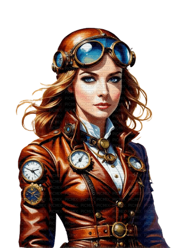 loly33 femme Steampunk - 免费PNG