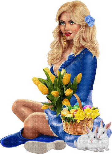 Kaz_Creations Woman-Femme-Easter - besplatni png
