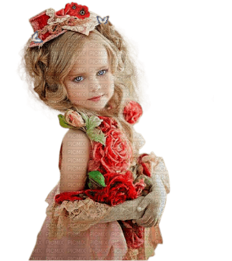 spring girl with flowers - PNG gratuit