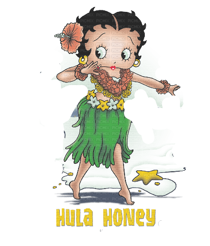 Hula Betty boop - ingyenes png