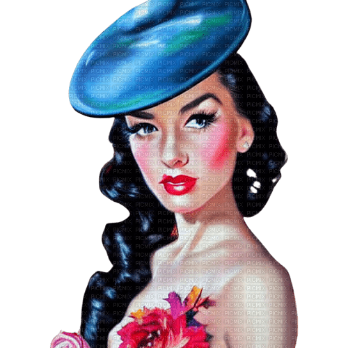 kikkapink vintage woman fashion hat - zdarma png
