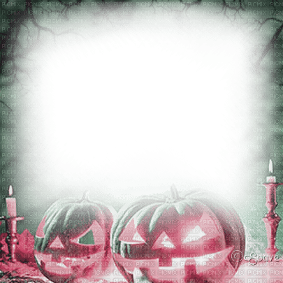 soave frame halloween vintage candle - png gratuito