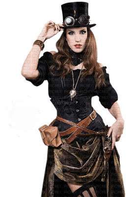 steampunk woman femme - kostenlos png
