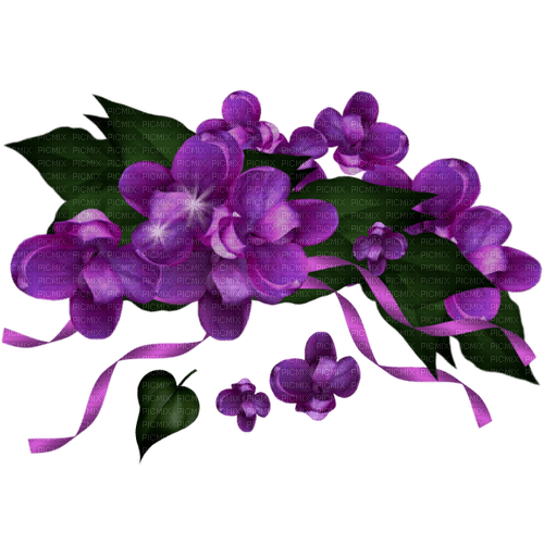 kikkapink deco flowers purple spring summer - 無料png