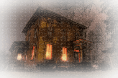 Kaz_Creations Paysage Scenery House Halloween - δωρεάν png