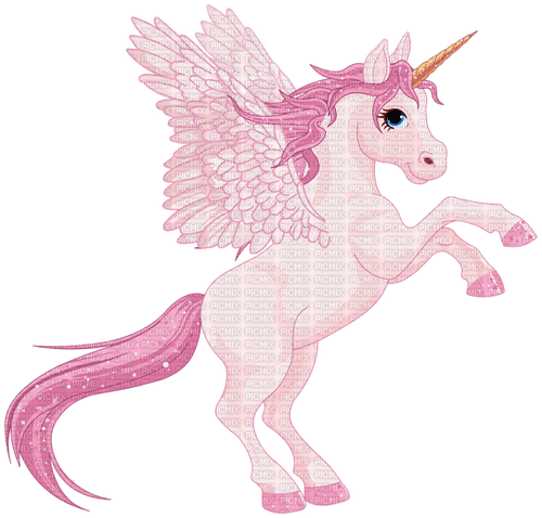 Licorne rose pink unicorn - png gratuito