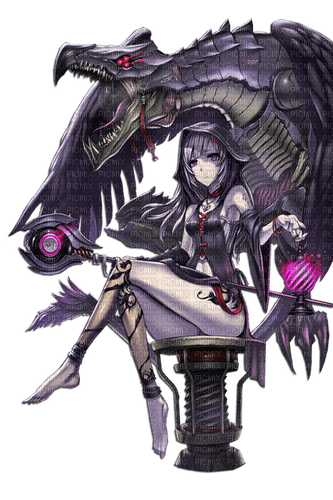 anime gothic girl purple dolceluna - Free PNG