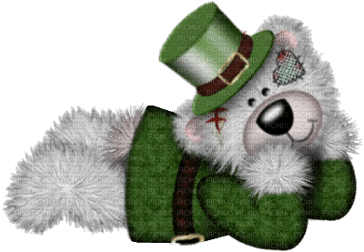 Kaz_Creations Deco St.Patricks Day Creddy Teddy - GIF animasi gratis