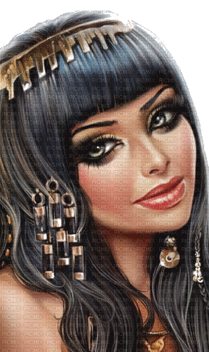 Egyptian Egipt woman  princess gold - GIF animate gratis