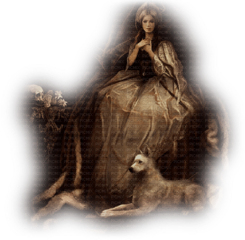 gothic woman brown sepia - ilmainen png