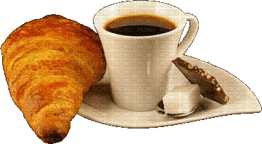 café croissant - Zdarma animovaný GIF