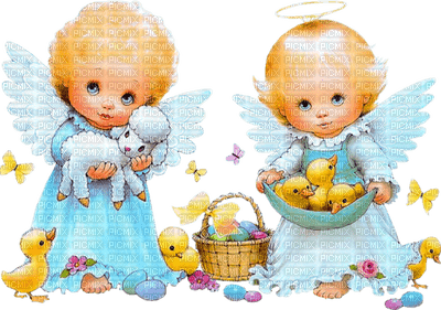 Kaz_Creations Cute Kids Angels Easter - PNG gratuit