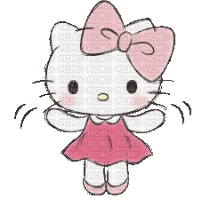 Hello kitty cute kawaii mignon pink rose - Gratis animerad GIF