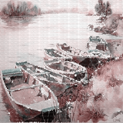 autumn background  animated kikkapink painting - Gratis geanimeerde GIF