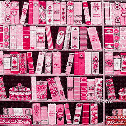 soave background  library book animated pink - Zdarma animovaný GIF