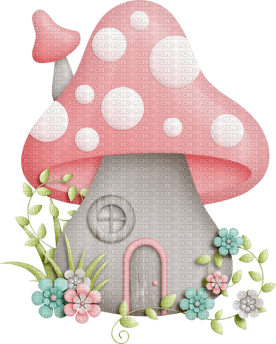 dolceluna spring summer flowers fairy house - png gratis