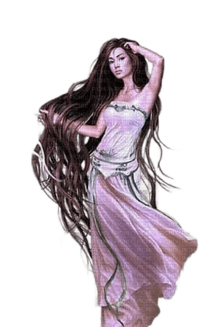Femme aux cheveux longs fantasy - 無料png