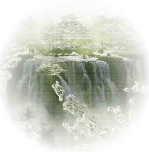 waterfall background - бесплатно png