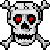 skull and crossbones - Bezmaksas animēts GIF