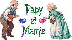 papy et mamie - GIF animado grátis
