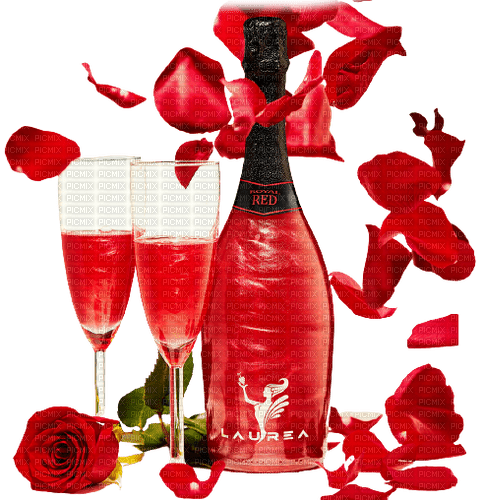 Red Wine Rose Glasses - Bogusia - png ฟรี