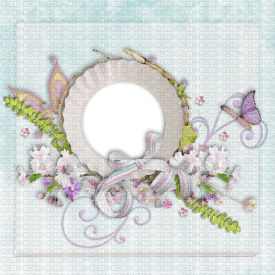Kaz_Creations Deco Background Frames Flowers Frame Circle - 免费PNG