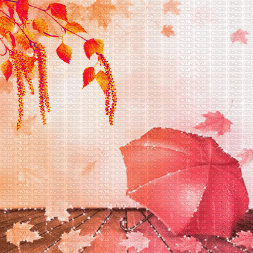 LU / BG.anim.autumn..umbrella orange.idca - Free animated GIF