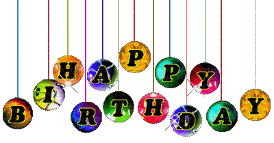 text letter colored   birthday tube  anniversaire   geburtstag gif anime animated animation - Free animated GIF