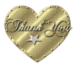 Kaz_Creations Animated Heart Love  Text Logo Thank You - Free animated GIF