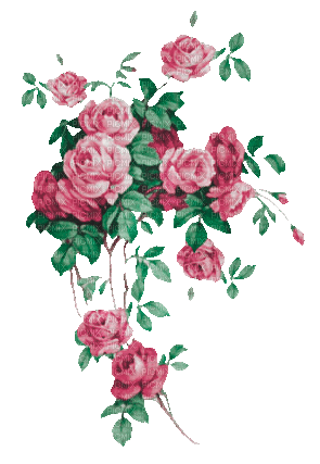 soave deco flowers rose vintage branch animated - Free animated GIF