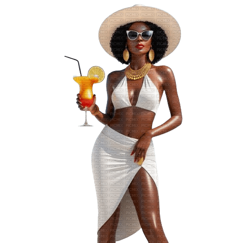 springtimes summer african afro woman - zdarma png