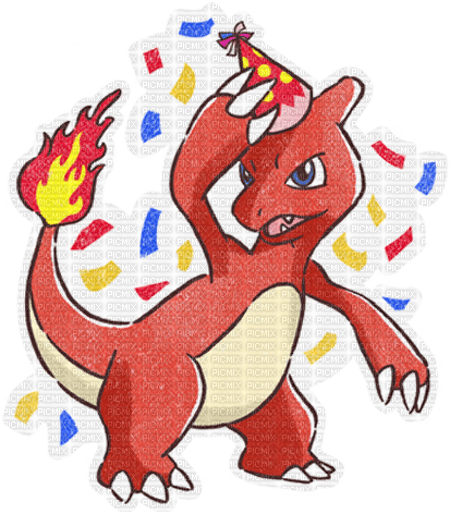Charmeleon sticker party - PNG gratuit