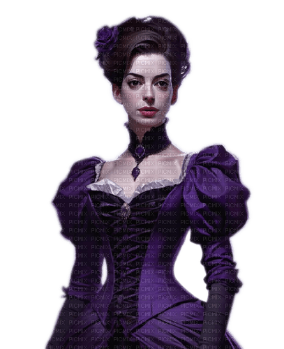 Anne Hathaway Gothic Purple - PNG gratuit