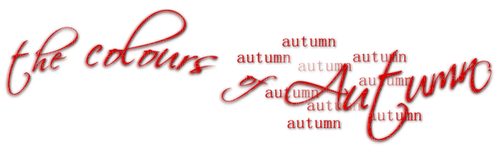 The Colours Of Autumn.Text.Red - png ฟรี