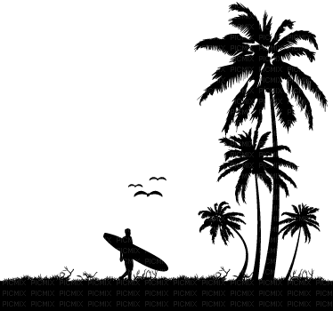Kaz_Creations Beach Palm Trees - ücretsiz png