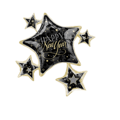 Kaz_Creations New Year Deco Stars - png gratuito