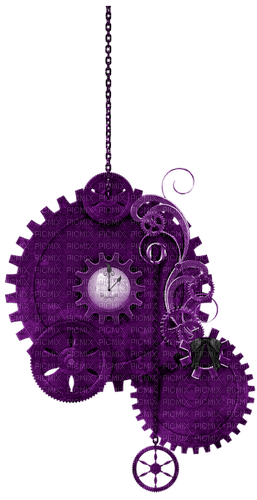 Steampunk.Gears.Purple - Free PNG