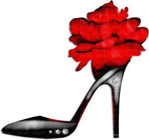 soave deco shoe flowers rose fashion valentine - PNG gratuit