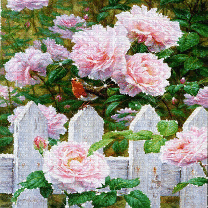 dolceluna pink roses spring background - 免费动画 GIF
