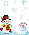 Snow Man - GIF animado grátis