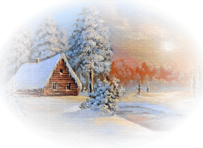 loly33 paysage hiver noel - 無料png