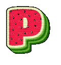 P Pastèque - GIF animate gratis